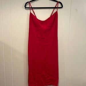 Reformation Red Spaghetti Strap Midi Dress